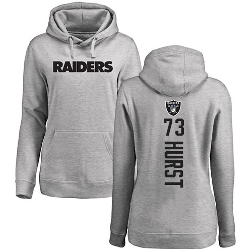 Men Oakland Raiders Ash Maurice Hurst Backer NFL Football #73 Pullover Hoodie Sweatshirts->oakland raiders->NFL Jersey